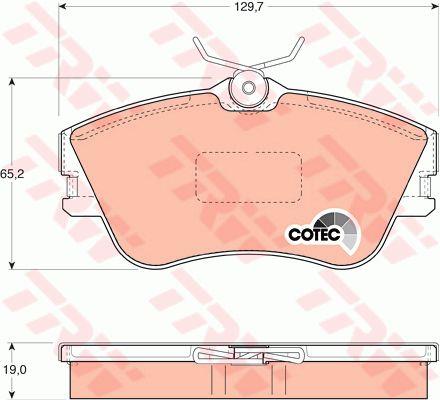 Тормозные колодки дисковые TRW COTEC, комплект TRW GDB1092