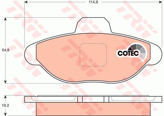 Тормозные колодки дисковые TRW COTEC, комплект TRW GDB1099