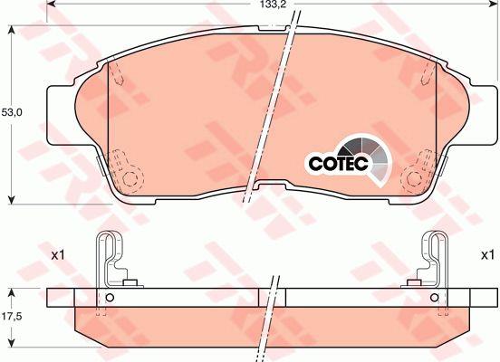 TRW Тормозные колодки дисковые TRW COTEC, комплект – цена 1362 UAH