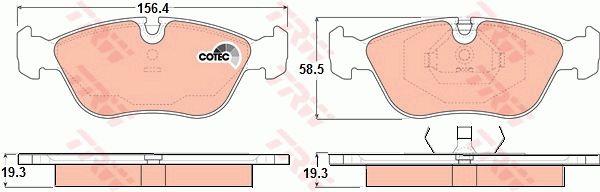 Тормозные колодки дисковые TRW COTEC, комплект TRW GDB1159
