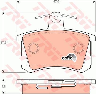 Тормозные колодки дисковые TRW COTEC, комплект TRW GDB1163