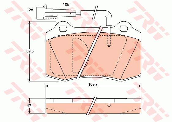 Гальмівні колодки TRW COTEC, комплект TRW GDB1191