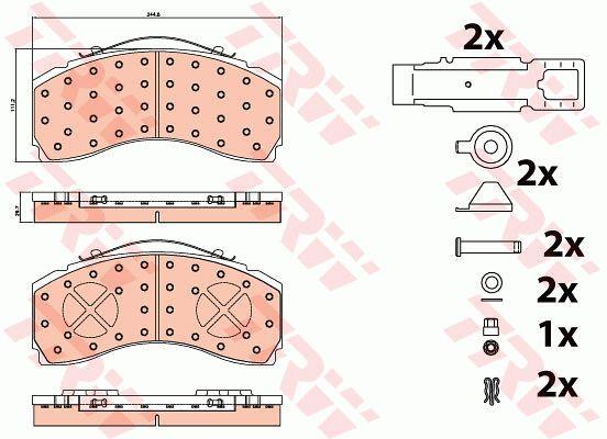 Тормозные колодки дисковые, комплект TRW GDB5111