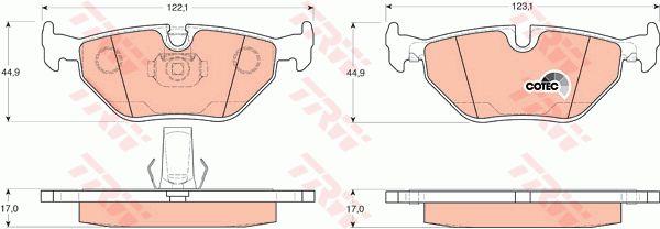 Тормозные колодки дисковые TRW COTEC, комплект TRW GDB1265