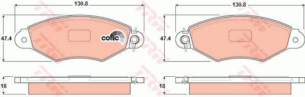TRW Тормозные колодки дисковые TRW COTEC, комплект – цена 594 UAH
