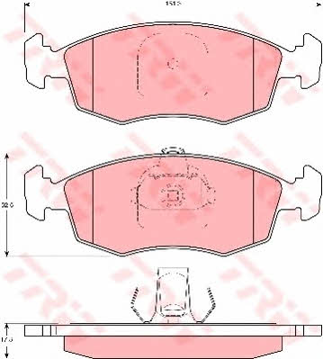 Тормозные колодки дисковые TRW COTEC, комплект TRW GDB1383
