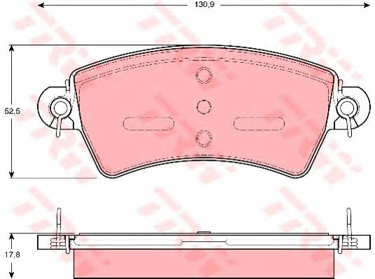 Тормозные колодки дисковые TRW COTEC, комплект TRW GDB1385