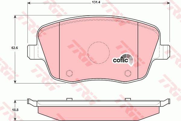 Тормозные колодки дисковые TRW COTEC, комплект TRW GDB1414