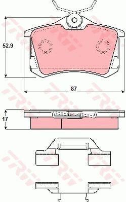 Тормозные колодки дисковые TRW COTEC, комплект TRW GDB1416