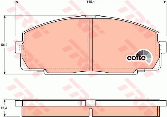 Тормозные колодки дисковые TRW COTEC, комплект TRW GDB770