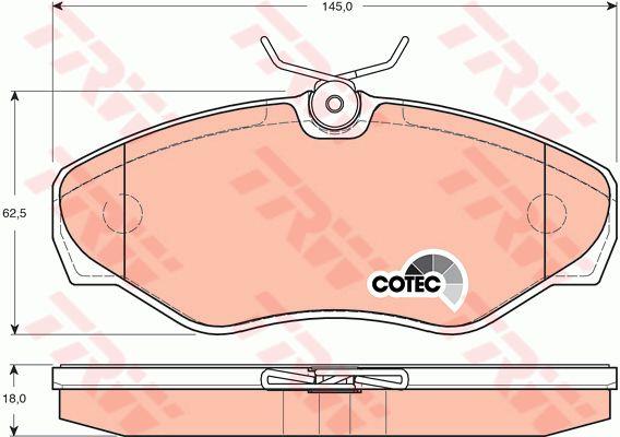 TRW Тормозные колодки дисковые TRW COTEC, комплект – цена 1722 UAH