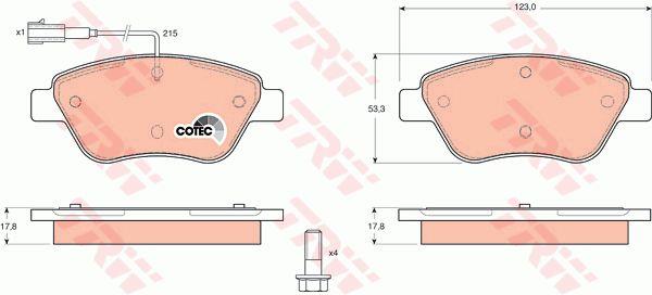 TRW Гальмівні колодки TRW COTEC, комплект – ціна 1590 UAH