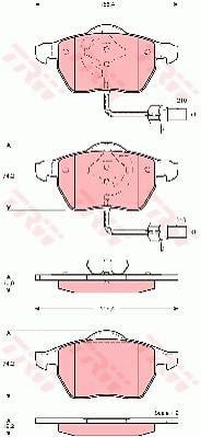GDB1488 TRW Тормозные колодки дисковые, комплект