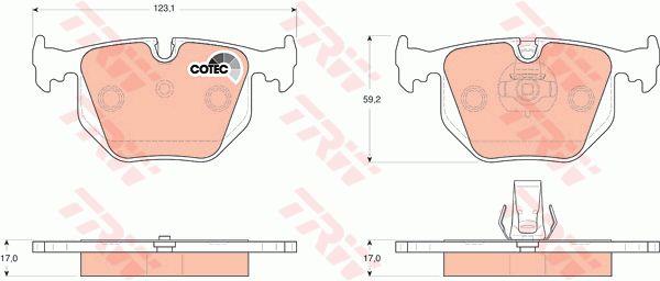 Тормозные колодки дисковые TRW COTEC, комплект TRW GDB1530