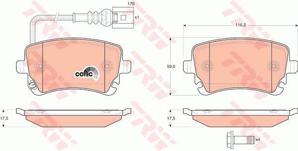 TRW Гальмівні колодки TRW COTEC, комплект – ціна 1833 UAH
