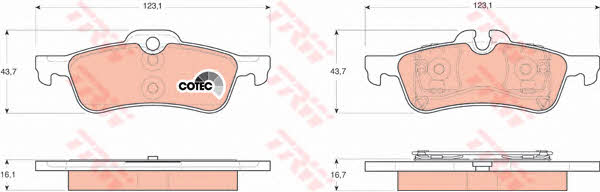 Тормозные колодки дисковые TRW COTEC, комплект TRW GDB1561