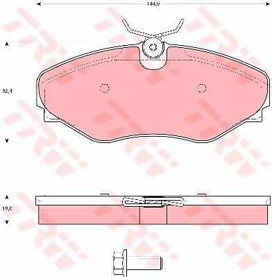 Тормозные колодки дисковые TRW COTEC, комплект TRW GDB1574