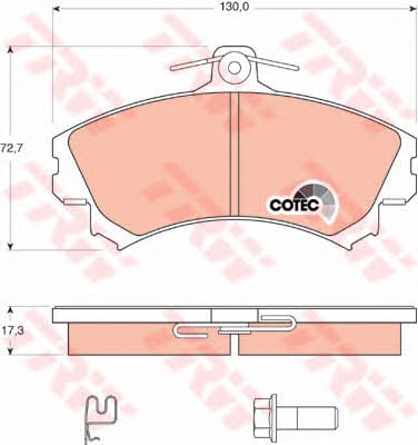 Тормозные колодки дисковые TRW COTEC, комплект TRW GDB1584