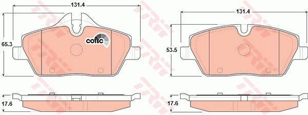 TRW Тормозные колодки дисковые TRW COTEC, комплект – цена 1938 UAH