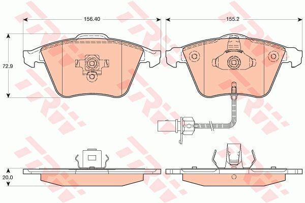 Гальмівні колодки TRW COTEC, комплект TRW GDB1617