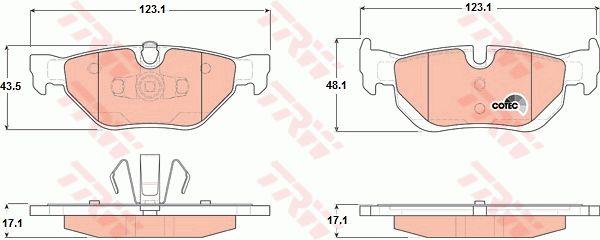 Тормозные колодки дисковые TRW COTEC, комплект TRW GDB1626