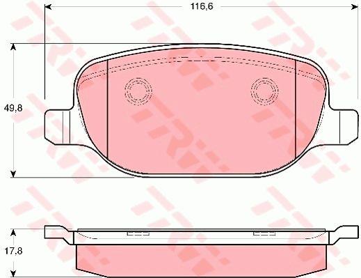 Тормозные колодки дисковые TRW COTEC, комплект TRW GDB1649