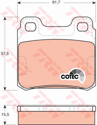 Тормозные колодки дисковые TRW COTEC, комплект TRW GDB952