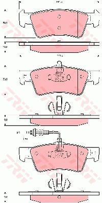 Гальмівні колодки TRW COTEC, комплект TRW GDB1671