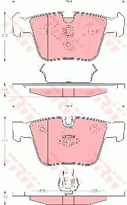 Тормозные колодки дисковые TRW COTEC, комплект TRW GDB1675
