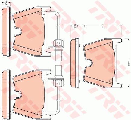 Гальмівні колодки TRW COTEC, комплект TRW GDB1688