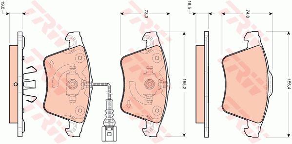 Гальмівні колодки TRW COTEC, комплект TRW GDB1721