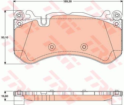 Тормозные колодки дисковые TRW COTEC, комплект TRW GDB1734