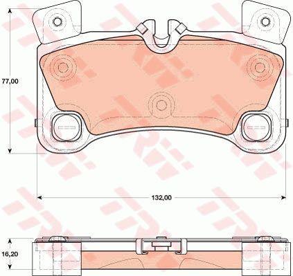 Тормозные колодки дисковые TRW COTEC, комплект TRW GDB1775