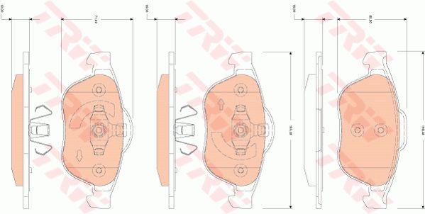 Тормозные колодки дисковые TRW COTEC, комплект TRW GDB1823