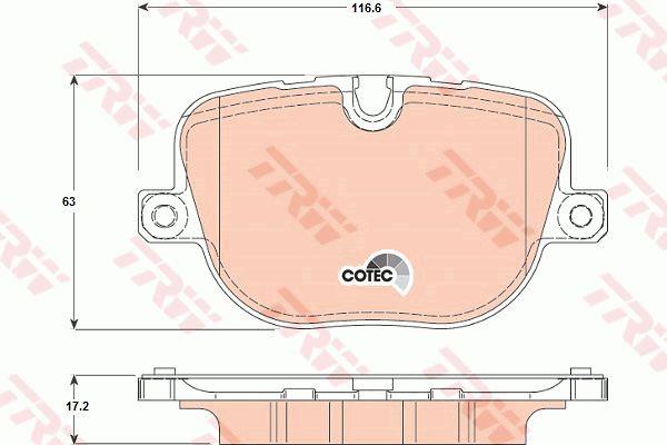 Тормозные колодки дисковые TRW COTEC, комплект TRW GDB1824