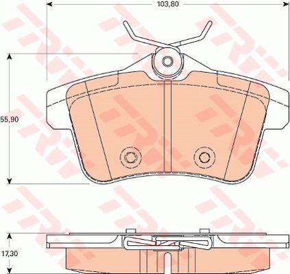 Тормозные колодки дисковые TRW COTEC, комплект TRW GDB1828
