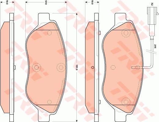 Гальмівні колодки TRW COTEC, комплект TRW GDB1855