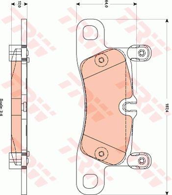 Тормозные колодки дисковые TRW COTEC, комплект TRW GDB1876