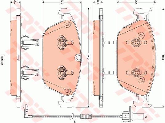 Тормозные колодки дисковые TRW COTEC, комплект TRW GDB1884