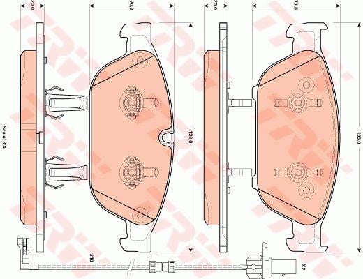 TRW Гальмівні колодки TRW COTEC, комплект – ціна 3159 UAH