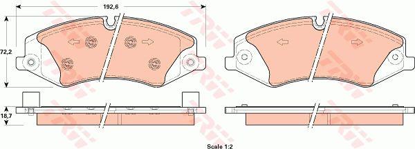 Тормозные колодки дисковые TRW COTEC, комплект TRW GDB1898