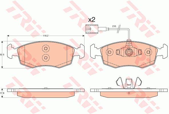 Гальмівні колодки TRW COTEC, комплект TRW GDB1900