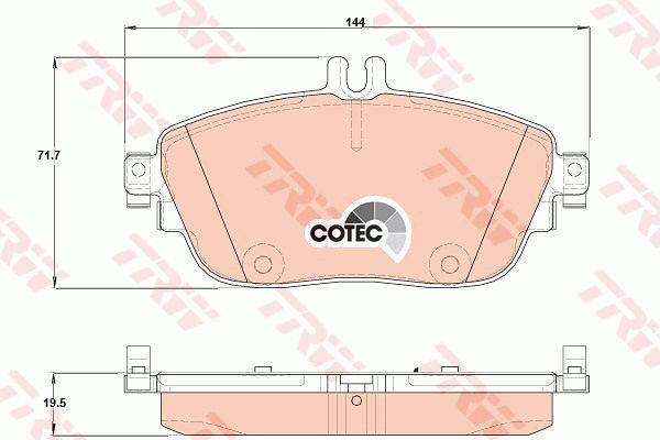 Тормозные колодки дисковые TRW COTEC, комплект TRW GDB1932