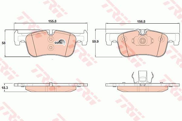 Тормозные колодки дисковые TRW COTEC, комплект TRW GDB1935