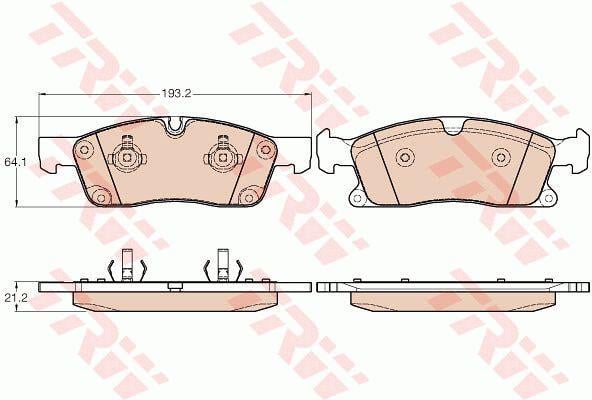 Тормозные колодки дисковые TRW COTEC, комплект TRW GDB1946