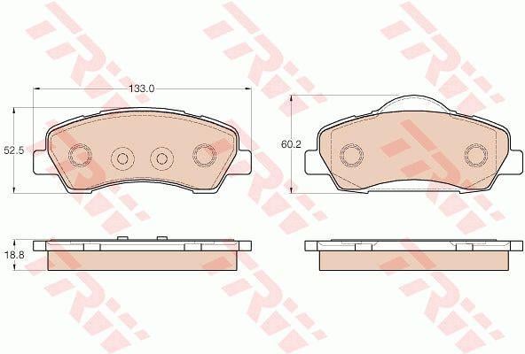 Тормозные колодки дисковые TRW COTEC, комплект TRW GDB1992