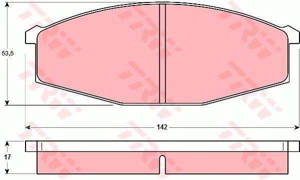 Тормозные колодки дисковые TRW COTEC, комплект TRW GDB251