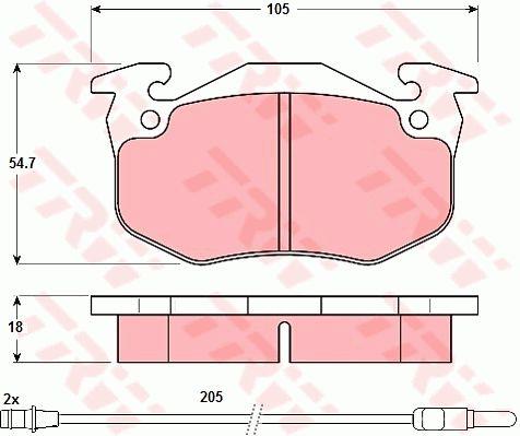 Гальмівні колодки TRW COTEC, комплект TRW GDB308