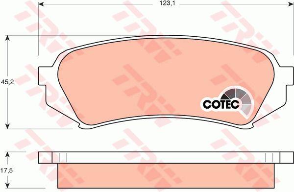 Тормозные колодки дисковые TRW COTEC, комплект TRW GDB3198