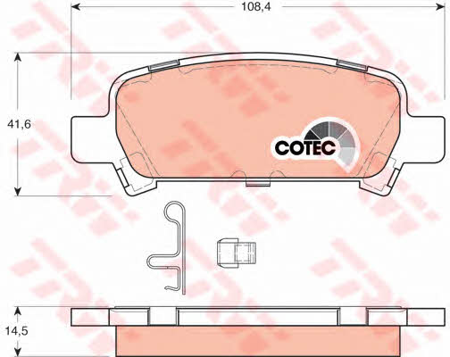 Тормозные колодки дисковые TRW COTEC, комплект TRW GDB3223